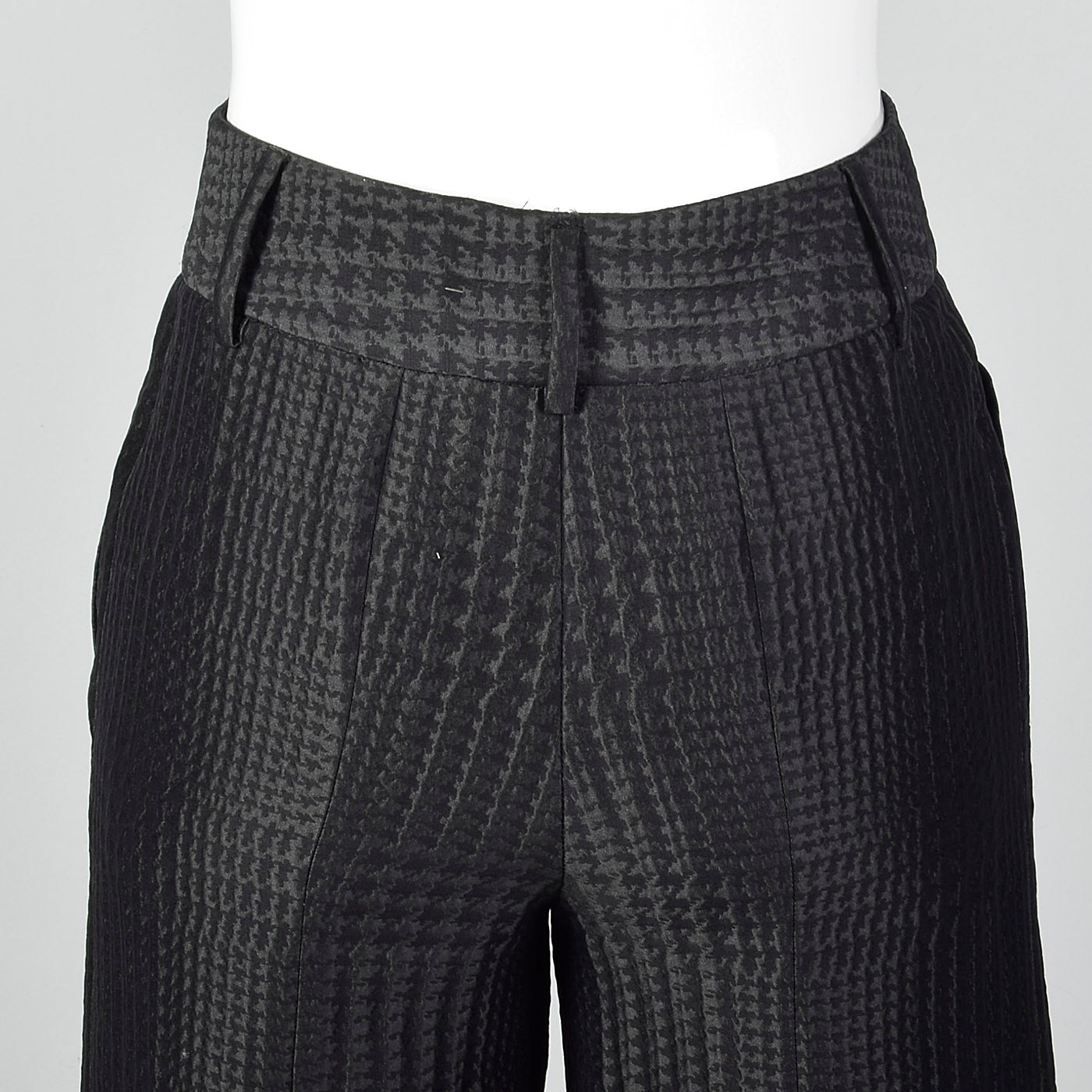 1990s Giorgio Armani Wide Leg Pants in Black on Black