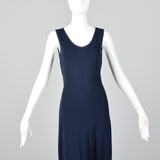 1990s Mary McFadden Maxi Dress with Tie Back Waist