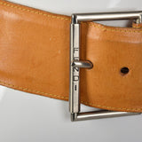 1980s Fendi Brown Wide Leather Belt