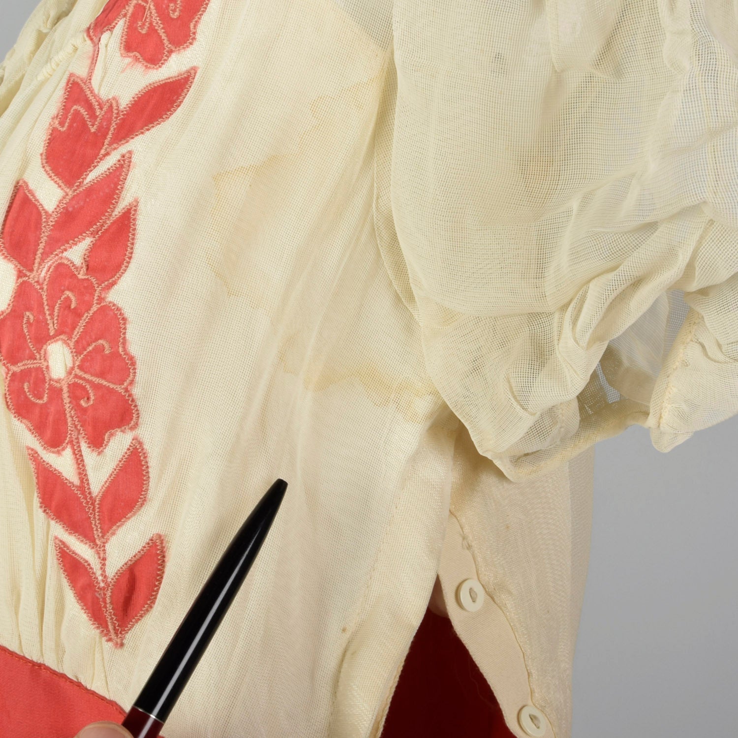 1930s Mesh and Pink Taffeta Gown