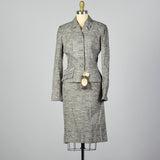 1950s Deadstock Atomic Fleck Gray Skirt Suit