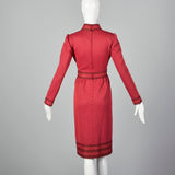 1970s Suzy Perette Victor Costa Raspberry Pink Knit Dress