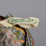 1950s Glitter Paisley Print Full Circle Skirt