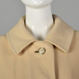 Large 1960s Cream Cashmere Coat