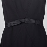 1950s Adele Simpson Black Dress with Button Up Back