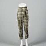1960s Wool Plaid Cigarette Pants