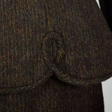 Medium 1950s Lilli Ann Skirt Suit Brown Wool Peplum Jacket Hourglass