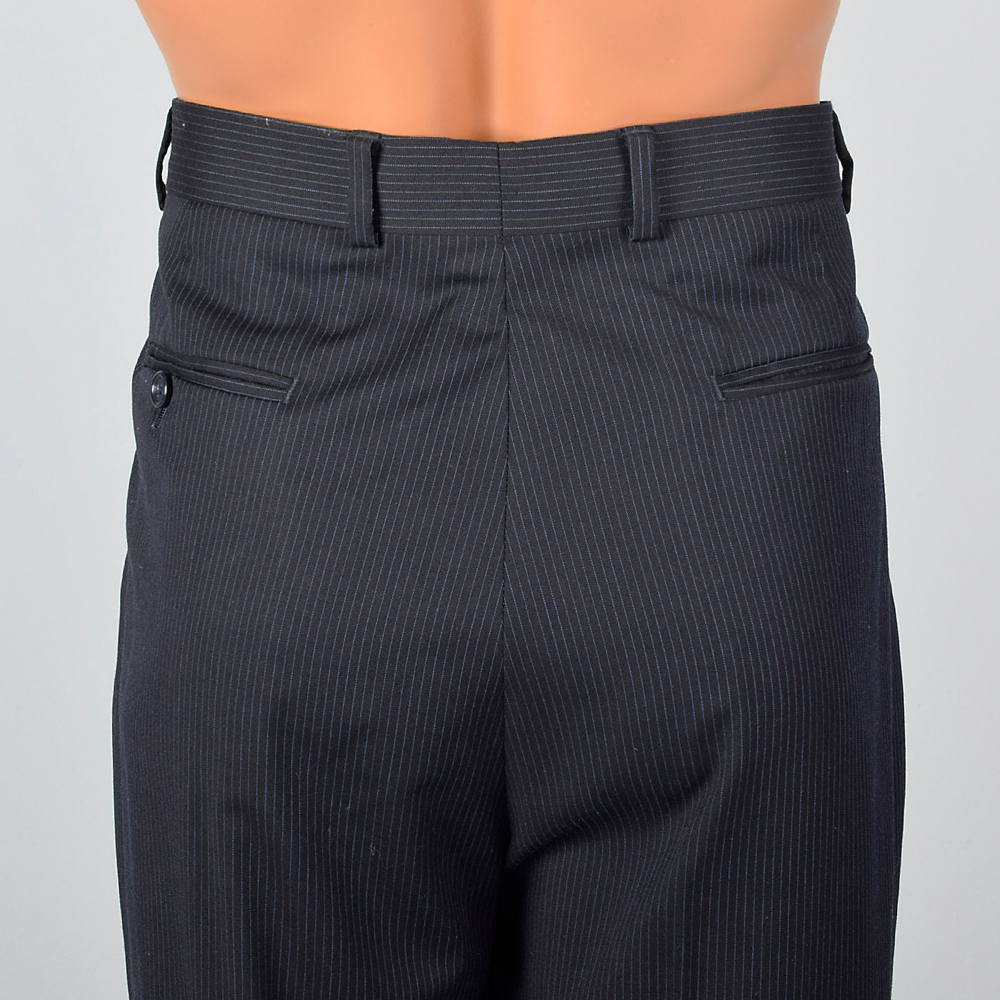 1950s Black Pants with Blue Pinstripe