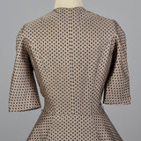 1950s Norman Norell Silk Brocade Cocktail Dress
