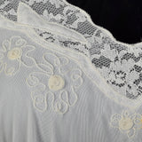 1960s White Nylon Slip with Lace Trim