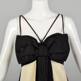 Small 1960s Black & White Formal Dress