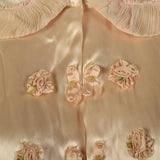 XL 1940s Pink Satin Bed Jacket