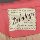 1940s Pink Swing Coat with Faux Pleats