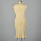 1920s Cream Cable Knit Dress