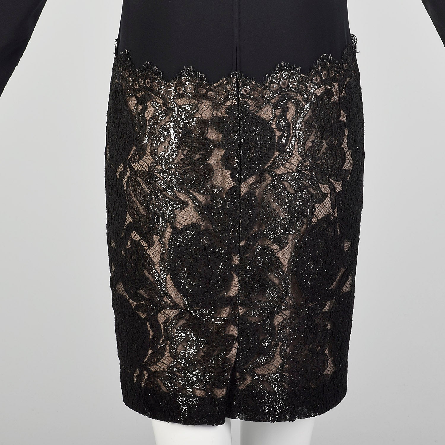 Small Bob Mackie 1990s  Black Mockneck Dress