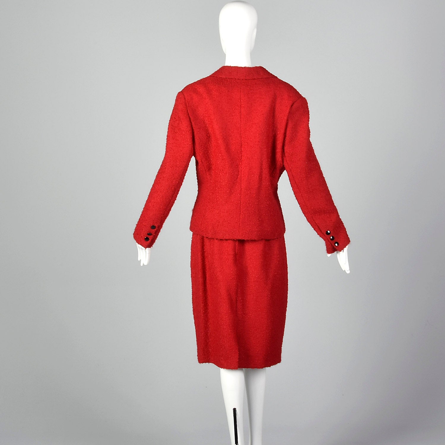 1960s Pierre Cardin Red Wool Skirt Suit