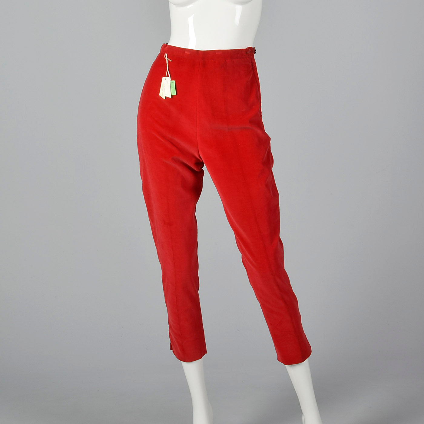 1960s Deadstock Velvet Cigarette Pants & Op Art Tunic Top Ensemble