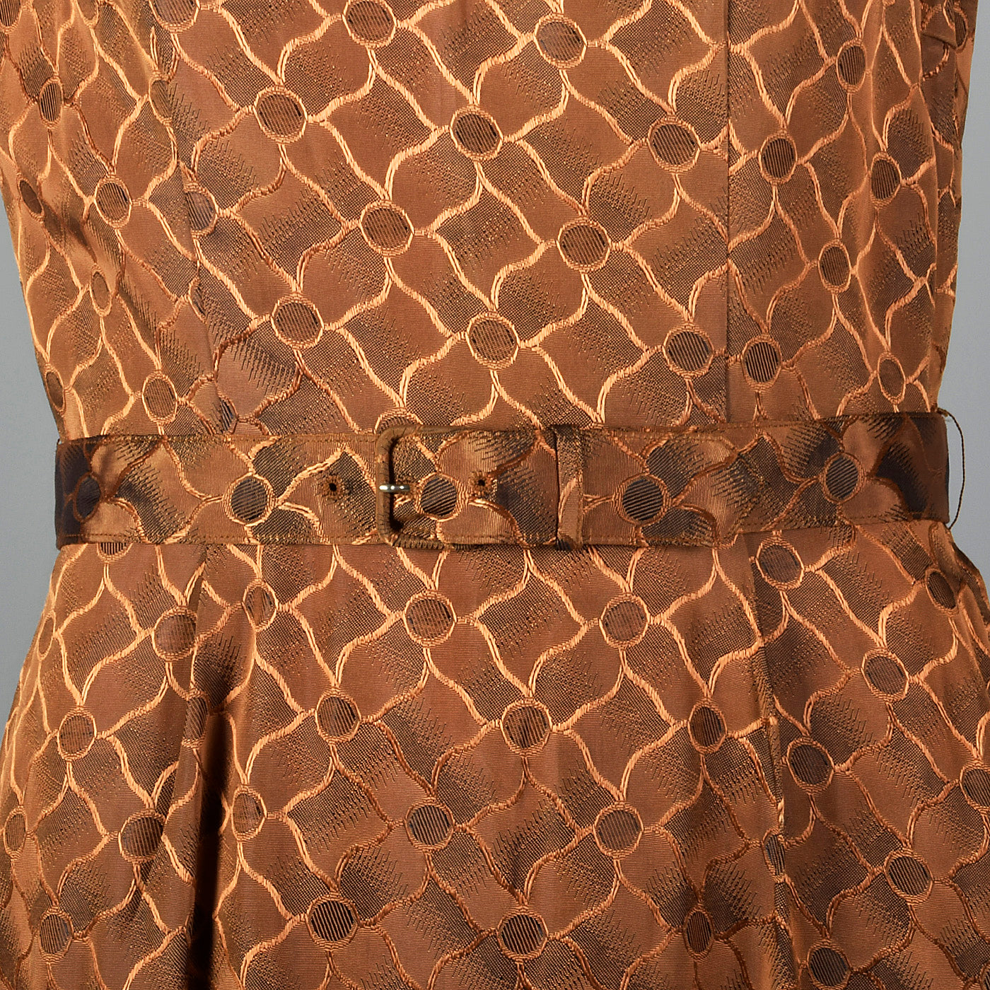 1950s Bronze Pencil Dress