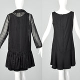 Medium 1960s Black Dress Set