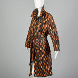 1970s Patchwork Leather Trench Coat