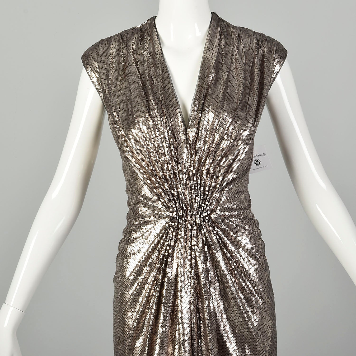 Medium Tadashi Shoji Sequin Dress Sexy Sleeveless Cocktail Party