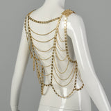 OSFM 1970s Trifari Chain Vest Gold Tone Sexy Fetish Jewelry