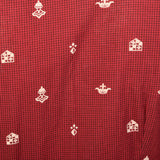 Medium 1950s Day Dress Cotton Novelty Print Casual Long Sleeve