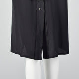 1990s Bottega Veneta Black Dress with Fabric Ties