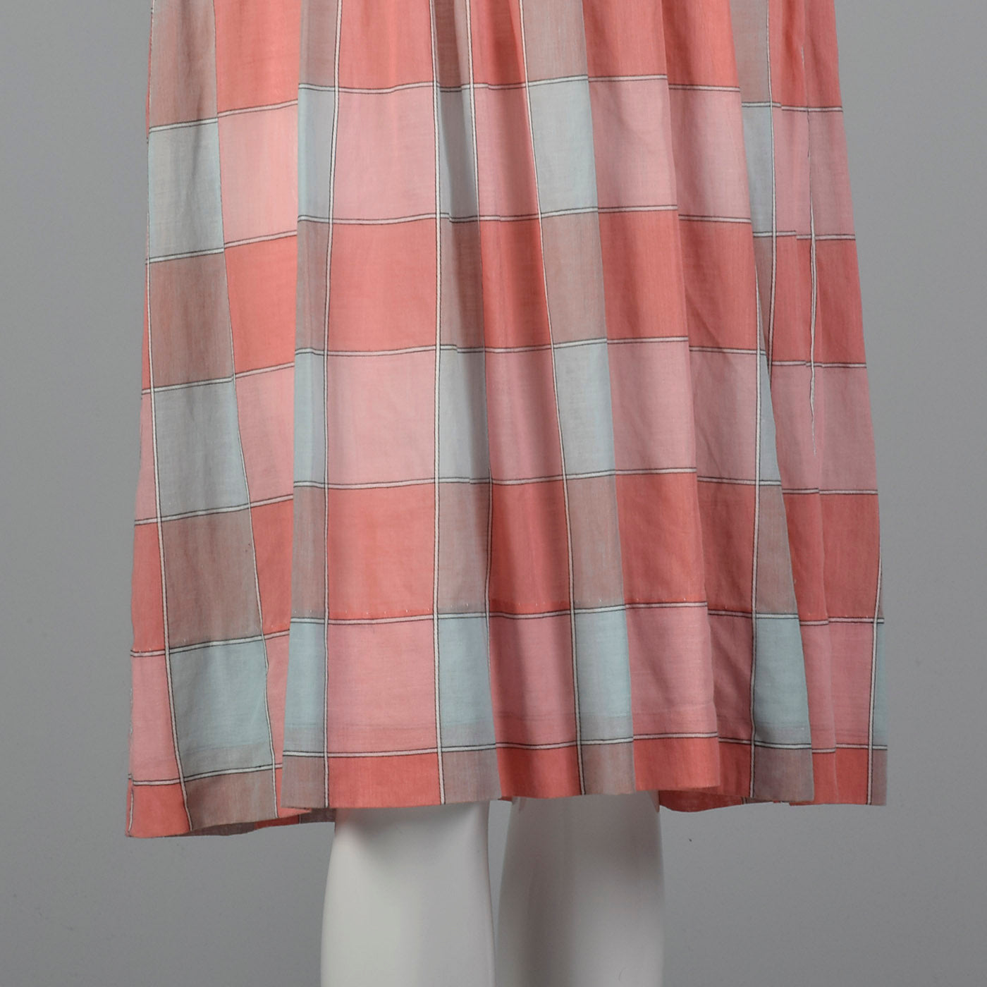 1950s Plaid Day Dress with Peter Pan Collar