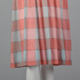 1950s Plaid Day Dress with Peter Pan Collar