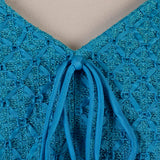 1960s Aqua Blue Ribbon Dress