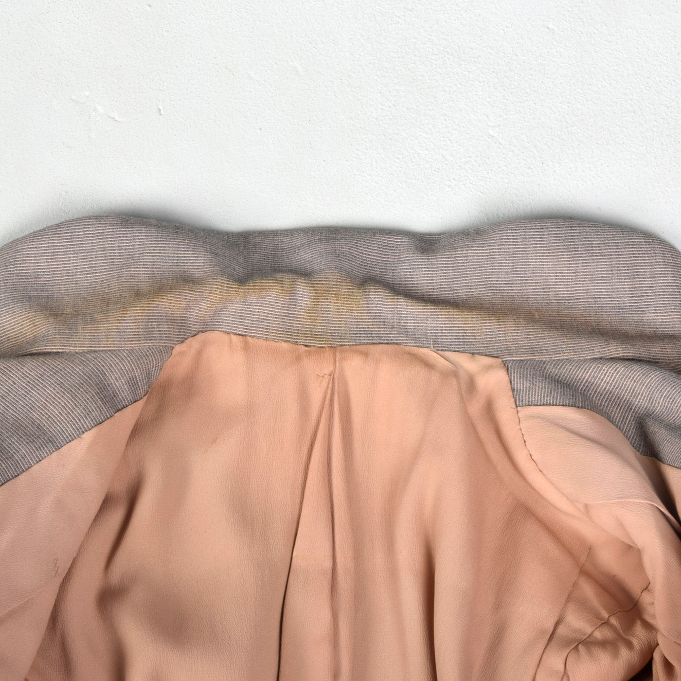 1950s Fitted Blazer in Pink and Gray Stripe