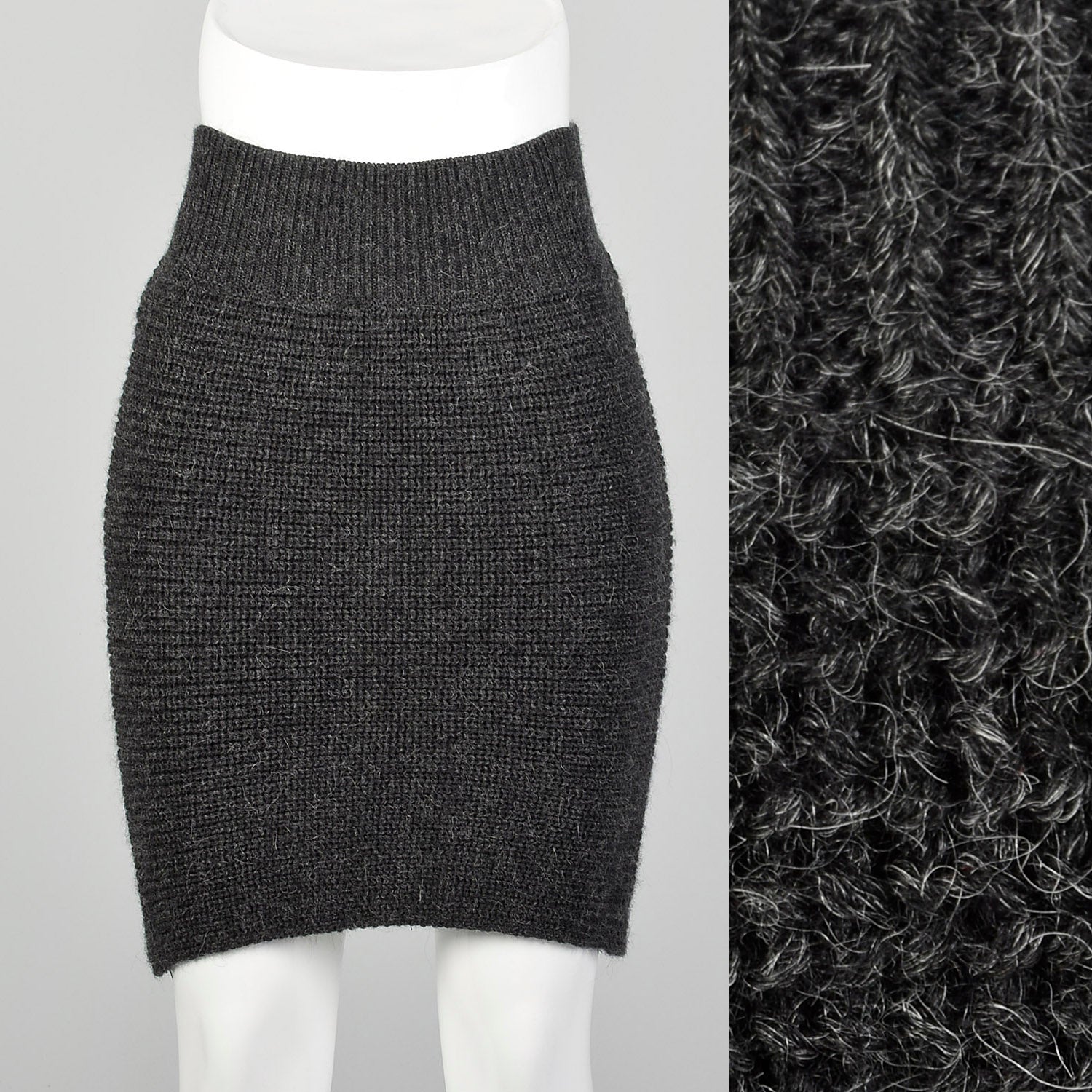 XS Chloé Gray Knit Mini Skirt