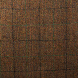 1970s Mens Brown Wool Windowpane Suit