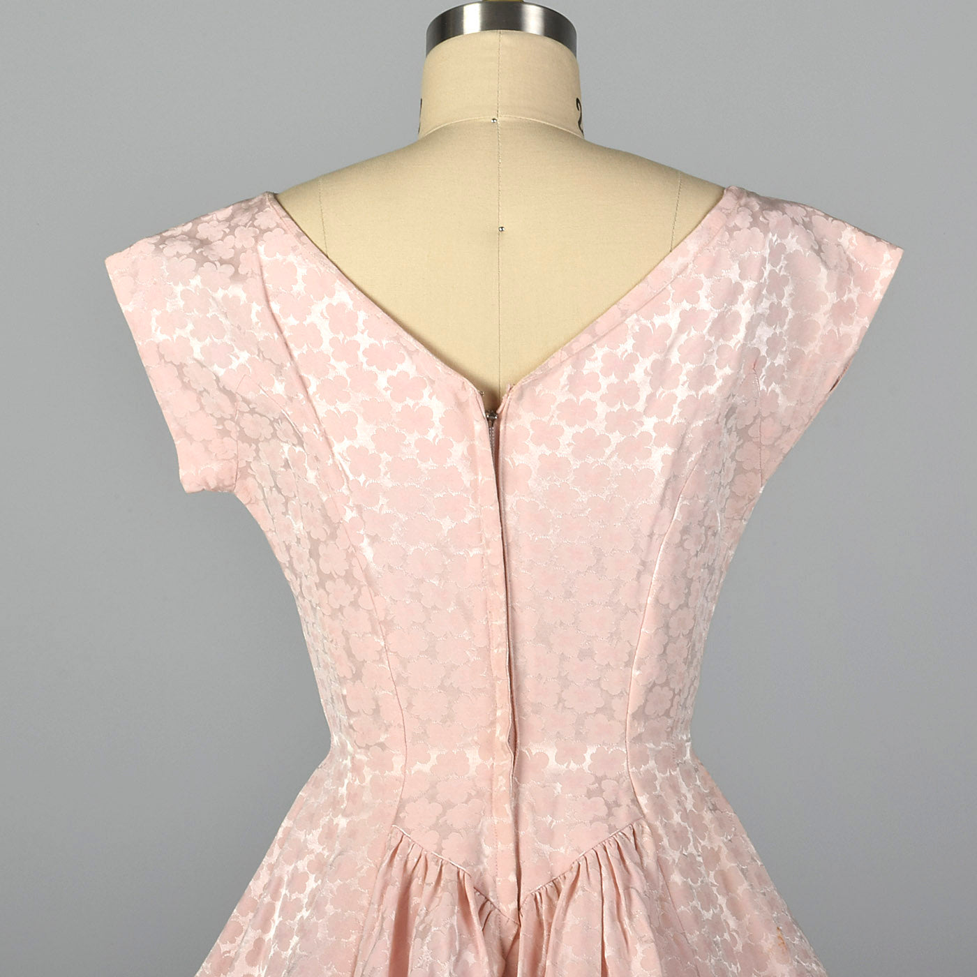 1950s Pink Fit and Flare Party Dress