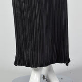 1970s Mary McFadden Black Pleated Dress