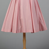 1950s Pink Party Dress with Full Skirt