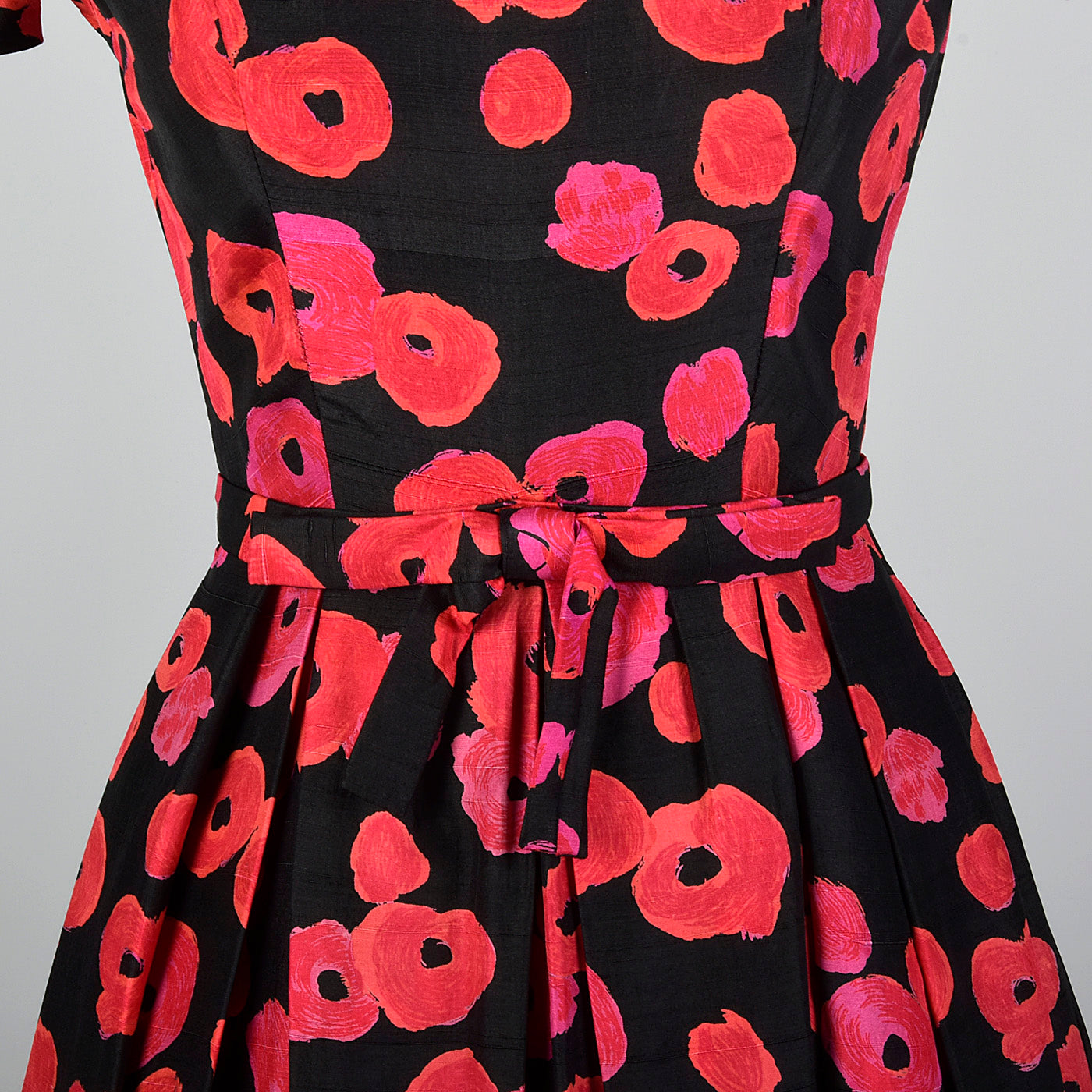 1950s Suzy Perette Silk Floral Dress