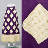 1970s Malcolm Charles Maxi Skirt, Purple Felt with Appliques