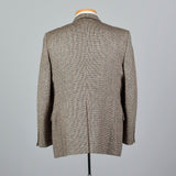 2000s Mens Brown Two Button Jacket with Rust Stripes