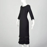 Small Late 1950s-Early 1960s Black Wiggle Dress
