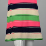 1960s Mod Striped Knit Shift Dress