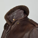 Large Mens Schott Brown Leather Jacket