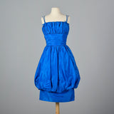 1950s Electric Blue Party Dress with Bubble Skirt