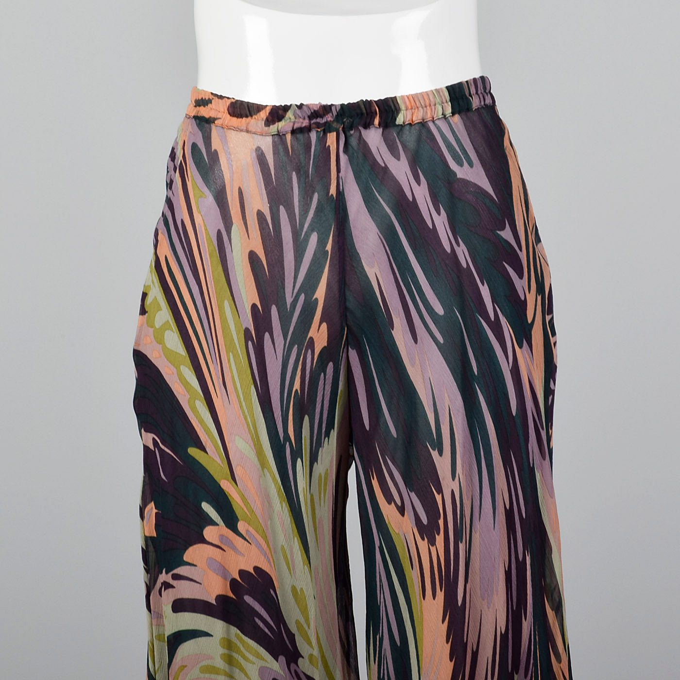 1990s Missoni Sheer Flowy Silk Pants