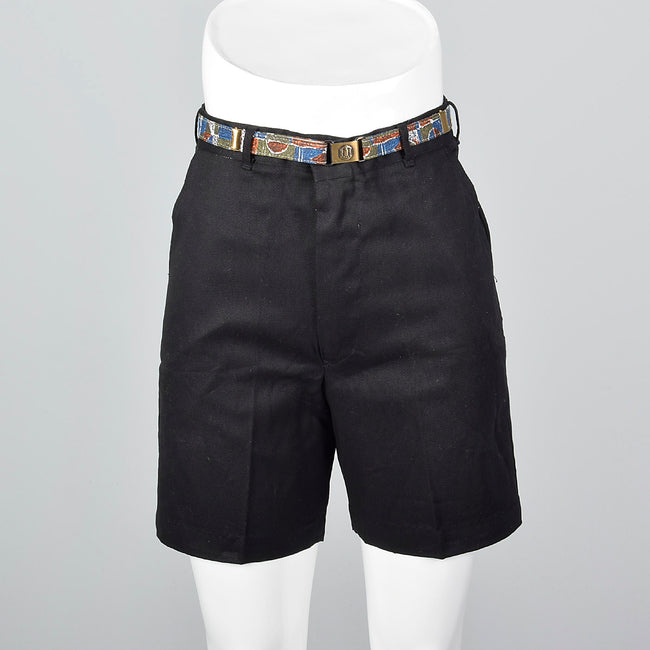 1950s Deadstock Black Bermuda Shorts