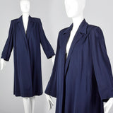 1940s Navy Blue Gabardine Coat