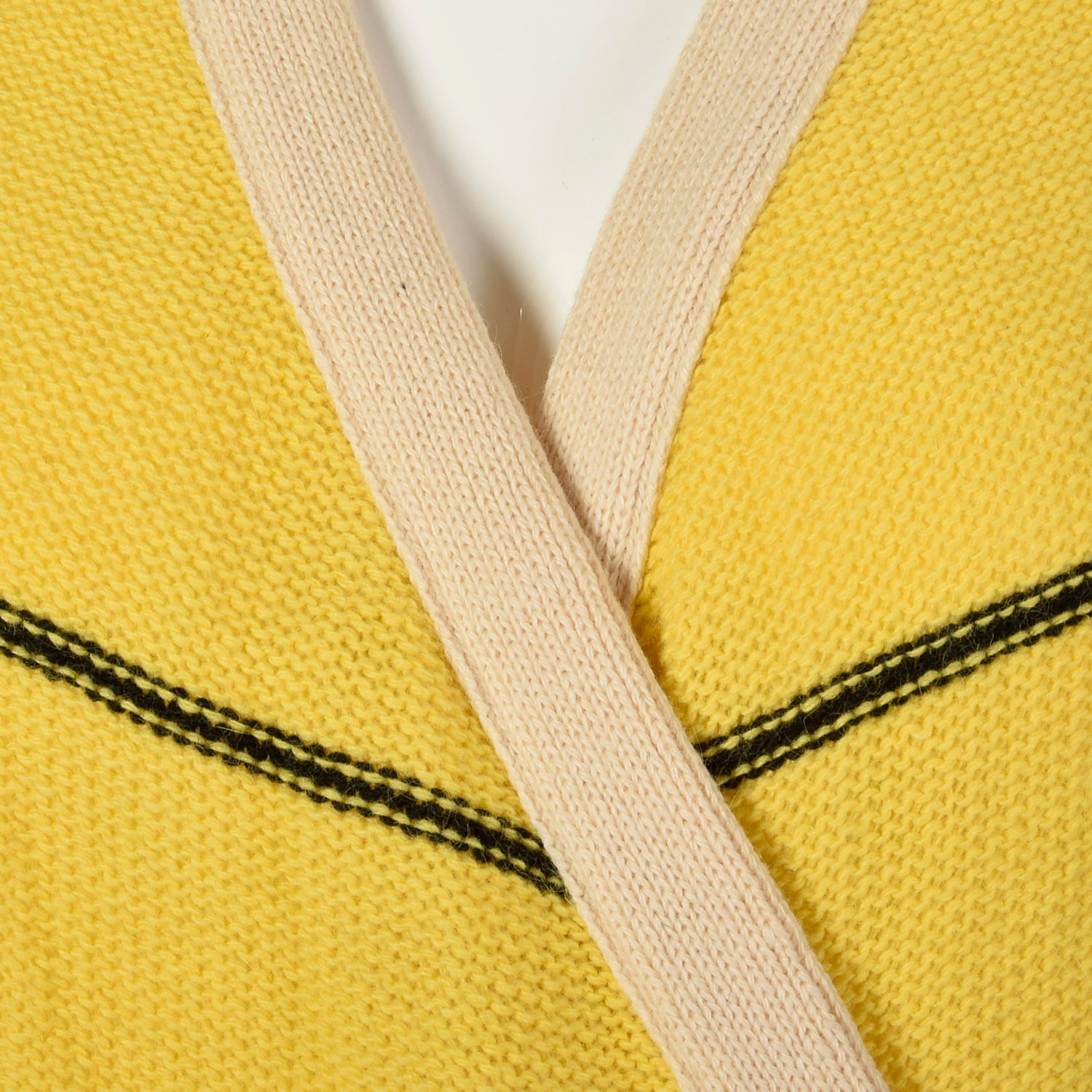 Medium Sonia Rykiel 1990s Yellow Heavy Cardigan Jacket