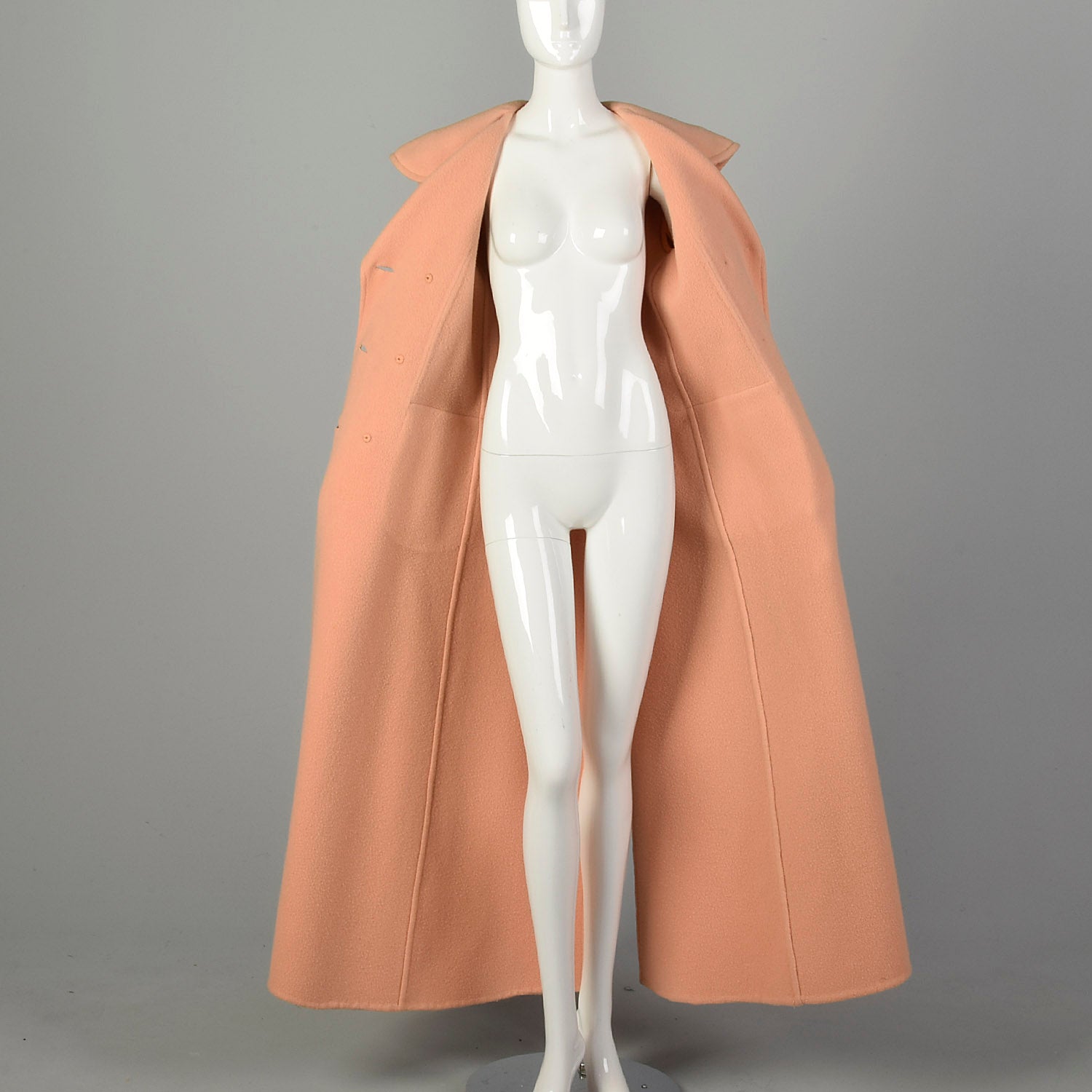 Attributed to Christian Dior Maxi Full Length Blanket Coat Designer Autumn Minimalist Outerwear