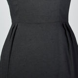 1950s Little Black Dress with White Topstitching